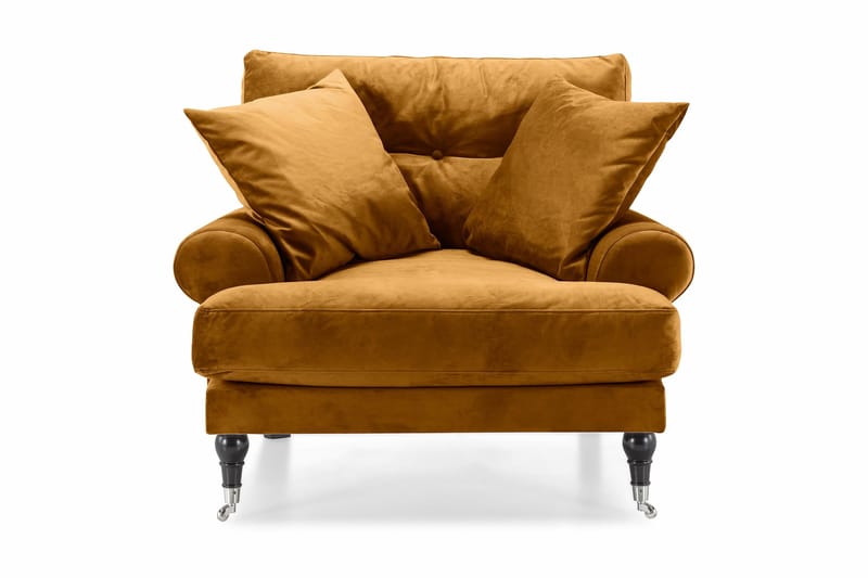 Andrew Sammetsfåtölj - Amber/Krom - Möbler - Stolar & fåtöljer - Fåtölj - Howard fåtölj