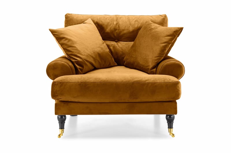 Andrew Sammetsfåtölj - Amber/Mässing - Möbler - Stolar & fåtöljer - Fåtölj - Howard fåtölj