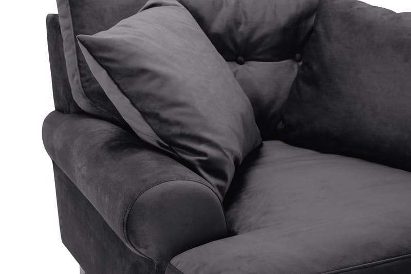 Andrew Sammetsfåtölj - Mörkgrå/Krom - Möbler - Stolar & fåtöljer - Fåtölj - Howard fåtölj