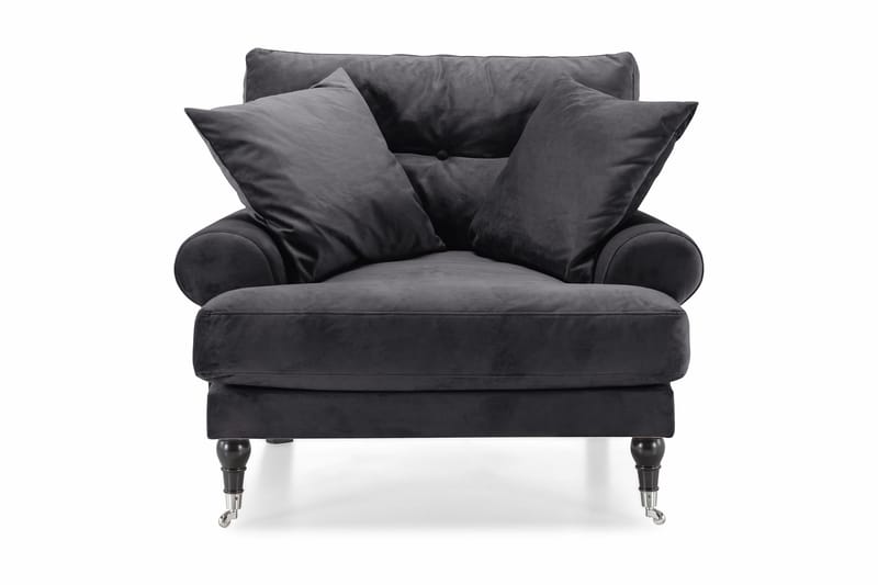Andrew Sammetsfåtölj - Mörkgrå/Krom - Möbler - Stolar & fåtöljer - Fåtölj - Howard fåtölj