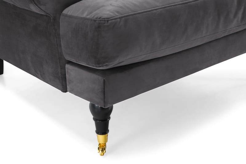 Andrew Sammetsfåtölj - Mörkgrå/Mässing - Möbler - Stolar & fåtöljer - Fåtölj - Howard fåtölj