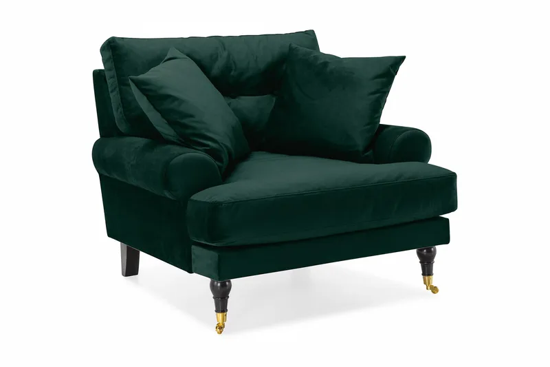 Andrew Sammetsfåtölj - Mörkgrön/Mässing - Möbler - Stolar & fåtöljer - Fåtölj - Howard fåtölj