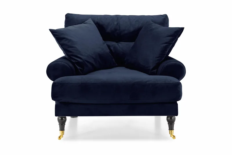 Andrew Sammetsfåtölj - Midnattsblå/Mässing - Möbler - Stolar & fåtöljer - Fåtölj - Howard fåtölj