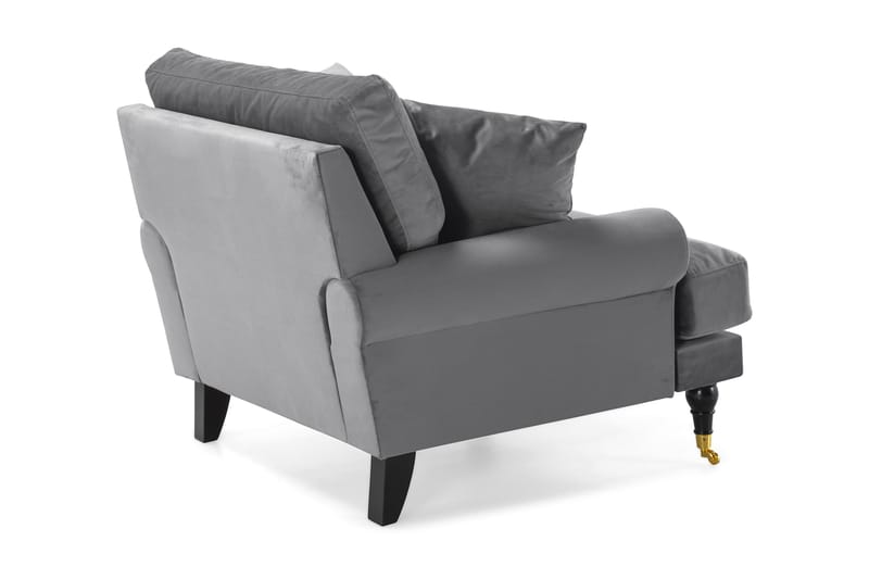 Andrew Sammetsfåtölj - Silvergrå/Mässing - Möbler - Stolar & fåtöljer - Fåtölj - Howard fåtölj