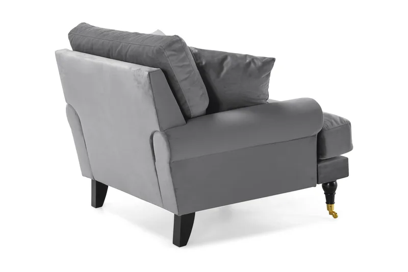 Andrew Sammetsfåtölj - Silvergrå/Mässing - Möbler - Stolar & fåtöljer - Fåtölj - Howard fåtölj