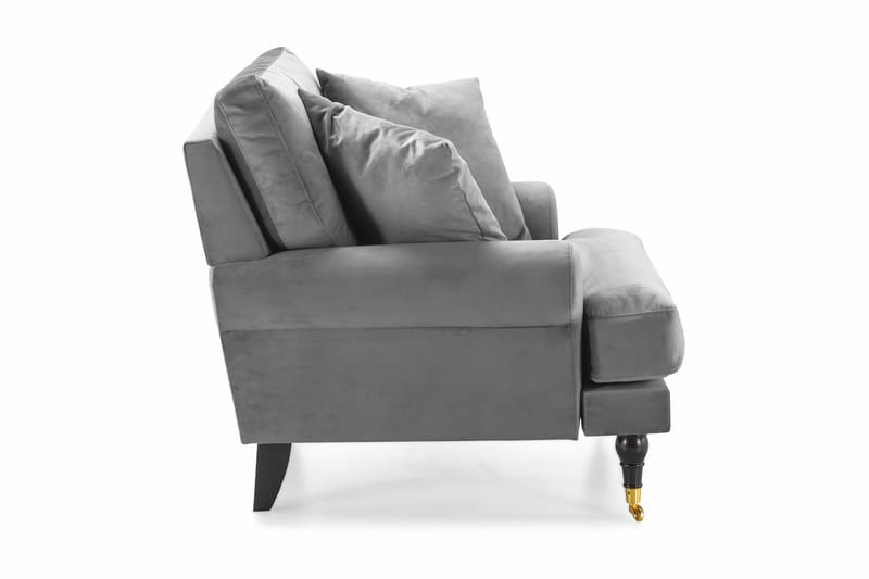 Andrew Sammetsfåtölj - Silvergrå/Mässing - Möbler - Stolar & fåtöljer - Fåtölj - Howard fåtölj