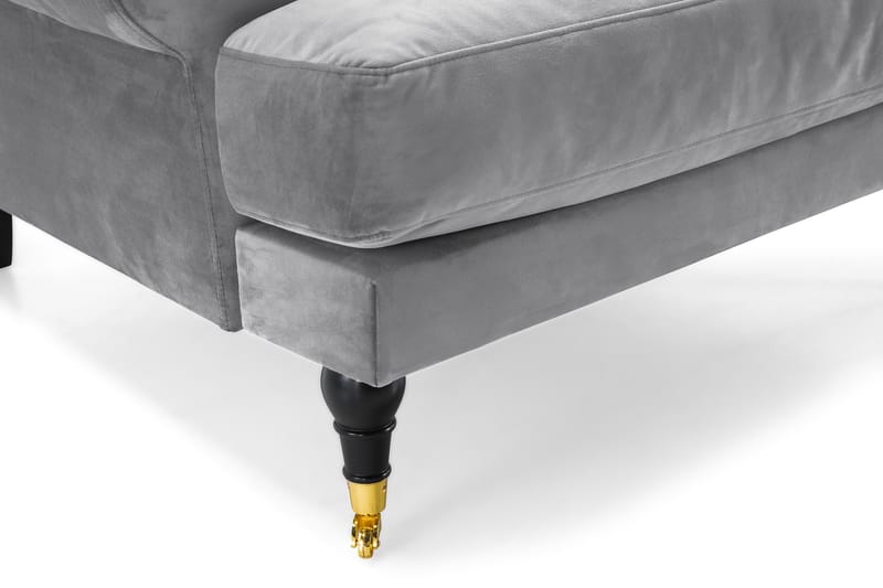 Andrew Sammetsfåtölj - Silvergrå/Mässing - Möbler - Stolar & fåtöljer - Fåtölj - Howard fåtölj