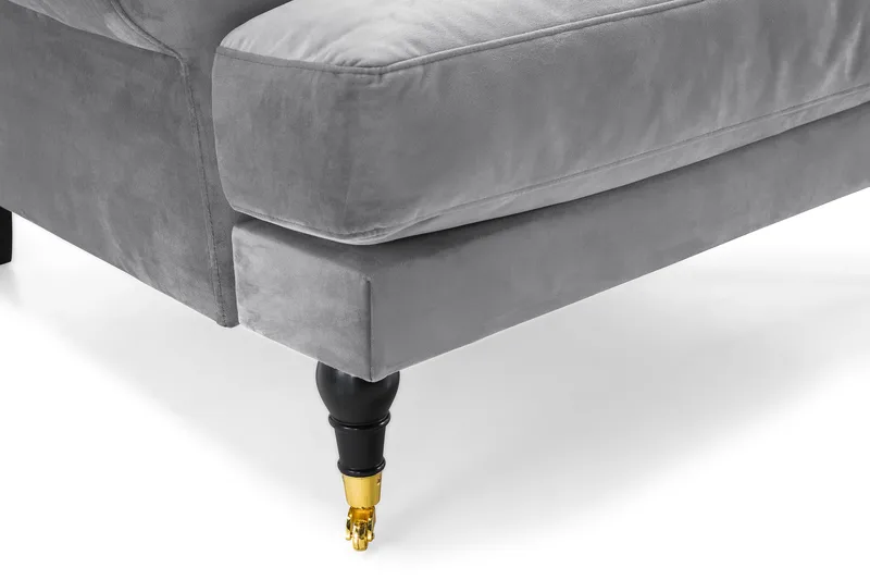 Andrew Sammetsfåtölj - Silvergrå/Mässing - Möbler - Stolar & fåtöljer - Fåtölj - Howard fåtölj