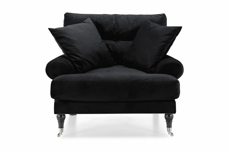 Andrew Sammetsfåtölj - Svart/Krom - Möbler - Stolar & fåtöljer - Fåtölj - Howard fåtölj