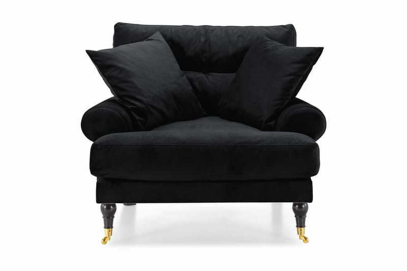 Andrew Sammetsfåtölj - Svart/Mässing - Möbler - Stolar & fåtöljer - Fåtölj - Howard fåtölj