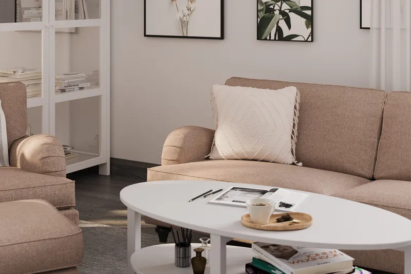 Howard Classic Fåtölj med Fotpall - Mörkbeige - Möbler - Stolar & fåtöljer - Fåtölj - Howard fåtölj