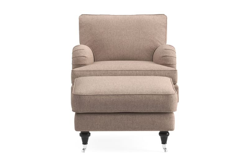 Howard Classic Fåtölj med Fotpall - Mörkbeige - Möbler - Stolar & fåtöljer - Fåtölj - Howard fåtölj