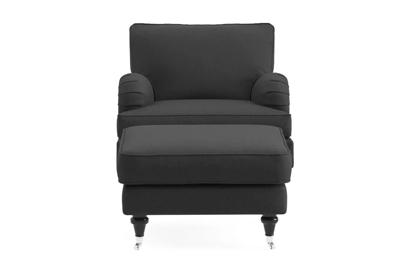 Howard Classic Fåtölj med Fotpall - Mörkgrå - Möbler - Stolar & fåtöljer - Fåtölj - Howard fåtölj