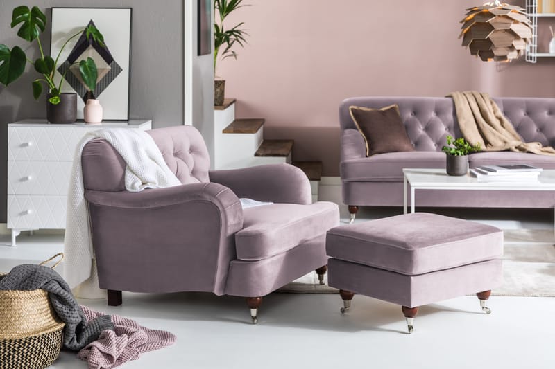 Howard Riviera Fåtölj med Fotpall - Lila - Möbler - Stolar & fåtöljer - Fåtölj - Howard fåtölj