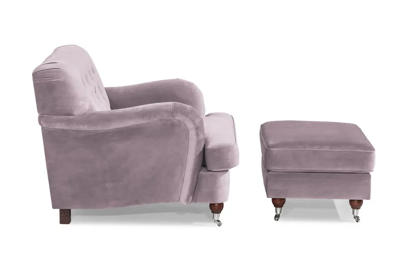 Howard Riviera Fåtölj med Fotpall - Lila - Möbler - Stolar & fåtöljer - Fåtölj - Howard fåtölj
