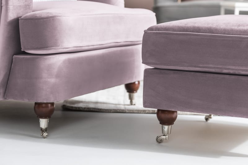 Howard Riviera Fåtölj med Fotpall - Lila - Möbler - Stolar & fåtöljer - Fåtölj - Howard fåtölj