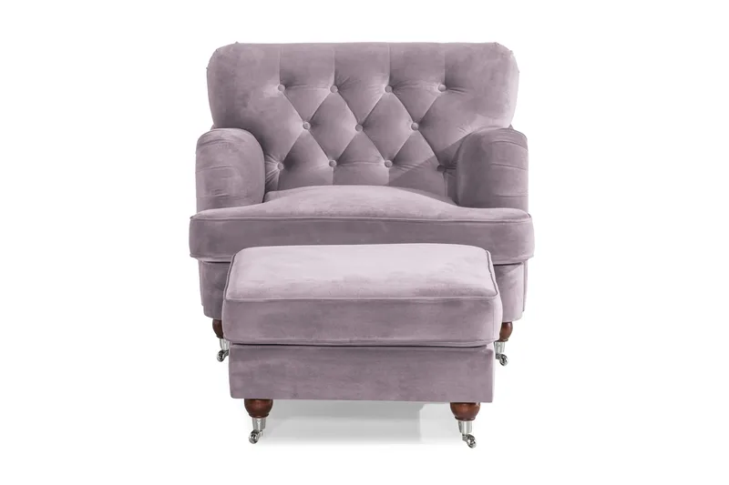 Howard Riviera Fåtölj med Fotpall - Lila - Möbler - Stolar & fåtöljer - Fåtölj - Howard fåtölj