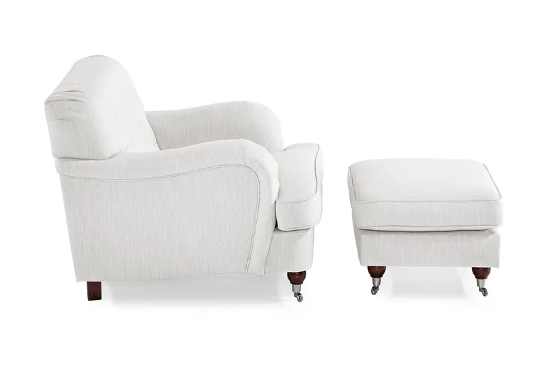 Howard Riviera Fåtölj med Fotpall - Linnebeige - Möbler - Stolar & fåtöljer - Fåtölj - Howard fåtölj