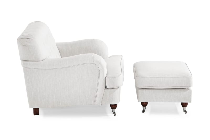Howard Riviera Fåtölj med Fotpall - Linnebeige - Möbler - Stolar & fåtöljer - Fåtölj - Howard fåtölj