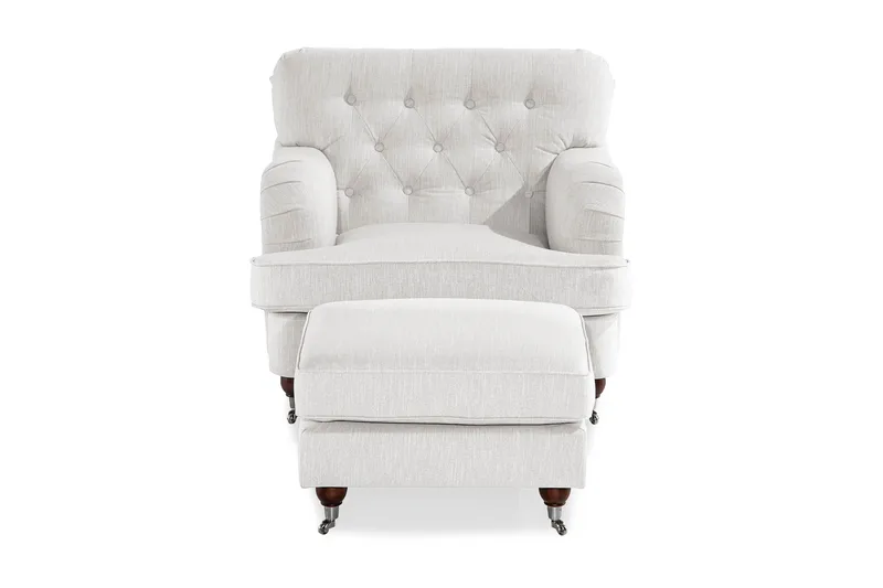 Howard Riviera Fåtölj med Fotpall - Linnebeige - Möbler - Stolar & fåtöljer - Fåtölj - Howard fåtölj