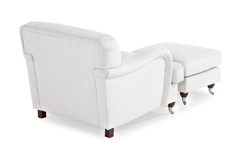 Howard Riviera Fåtölj med Fotpall - Linnebeige - Möbler - Stolar & fåtöljer - Fåtölj - Howard fåtölj