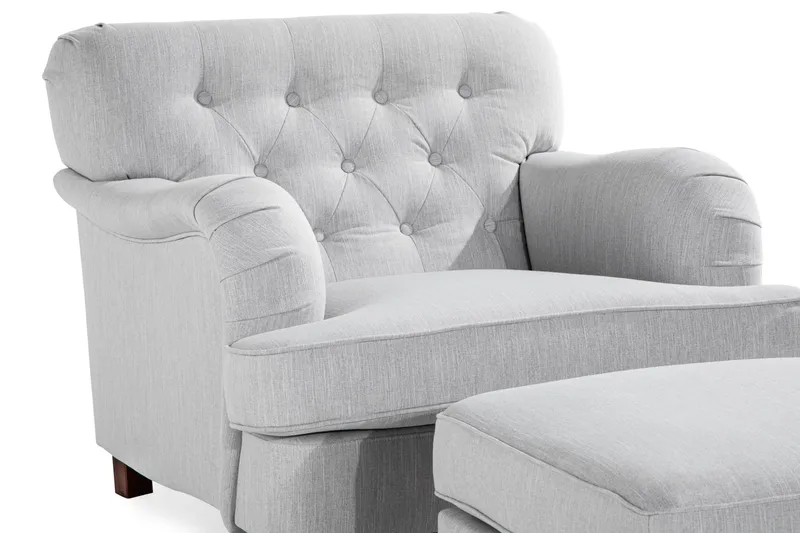 Howard Riviera Fåtölj med Fotpall - Linnegrå - Möbler - Stolar & fåtöljer - Fåtölj - Howard fåtölj