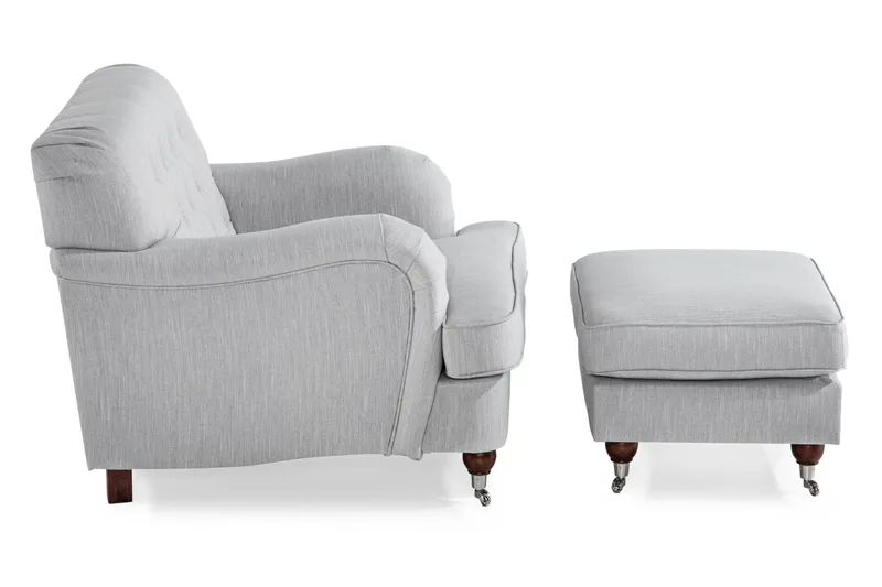 Howard Riviera Fåtölj med Fotpall - Linnegrå - Möbler - Stolar & fåtöljer - Fåtölj - Howard fåtölj