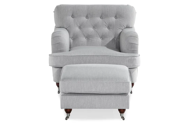 Howard Riviera Fåtölj med Fotpall - Linnegrå - Möbler - Stolar & fåtöljer - Fåtölj - Howard fåtölj