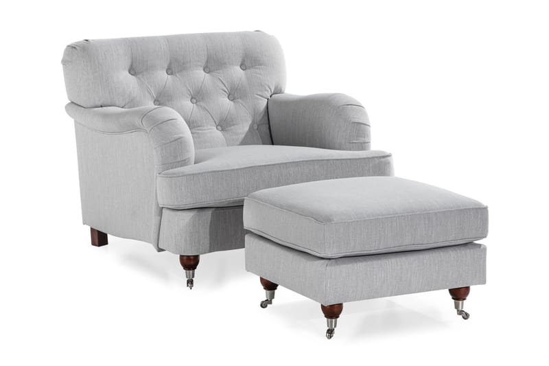 Howard Riviera Fåtölj med Fotpall - Linnegrå - Möbler - Stolar & fåtöljer - Fåtölj - Howard fåtölj