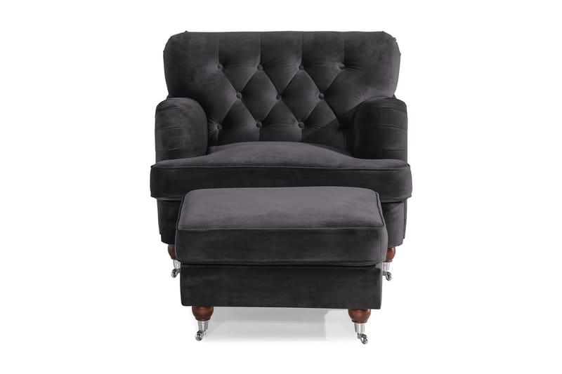 Howard Riviera Fåtölj med Fotpall - Mörkgrå - Möbler - Stolar & fåtöljer - Fåtölj - Howard fåtölj