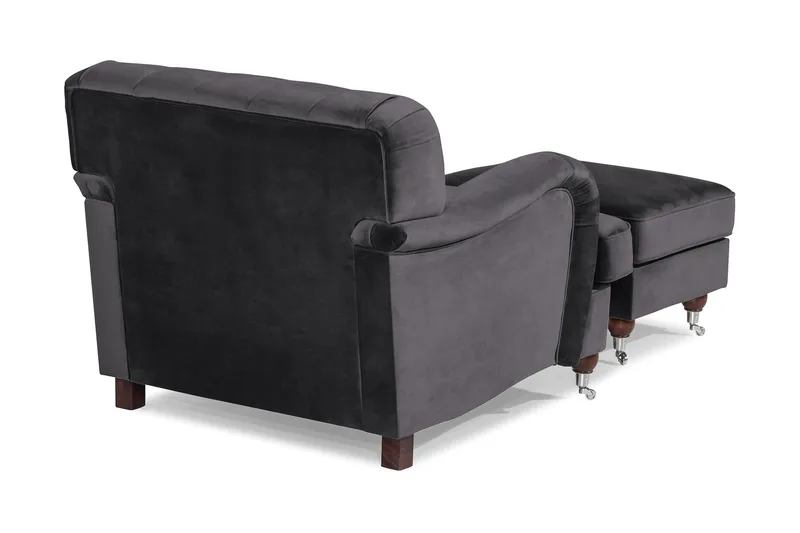 Howard Riviera Fåtölj med Fotpall - Mörkgrå - Möbler - Stolar & fåtöljer - Fåtölj - Howard fåtölj