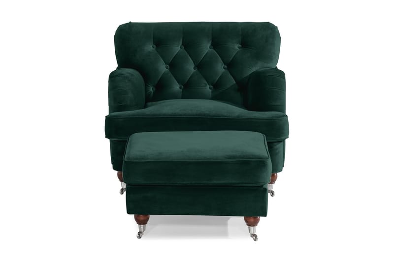Howard Riviera Fåtölj med Fotpall - Mörkgrön - Möbler - Stolar & fåtöljer - Fåtölj - Howard fåtölj