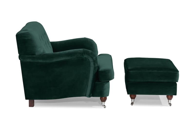 Howard Riviera Fåtölj med Fotpall - Mörkgrön - Möbler - Stolar & fåtöljer - Fåtölj - Howard fåtölj