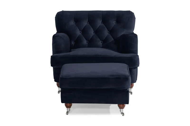 Howard Riviera F åtölj med Fotpall - Midnattsblå - Möbler - Stolar & fåtöljer - Fåtölj - Howard fåtölj