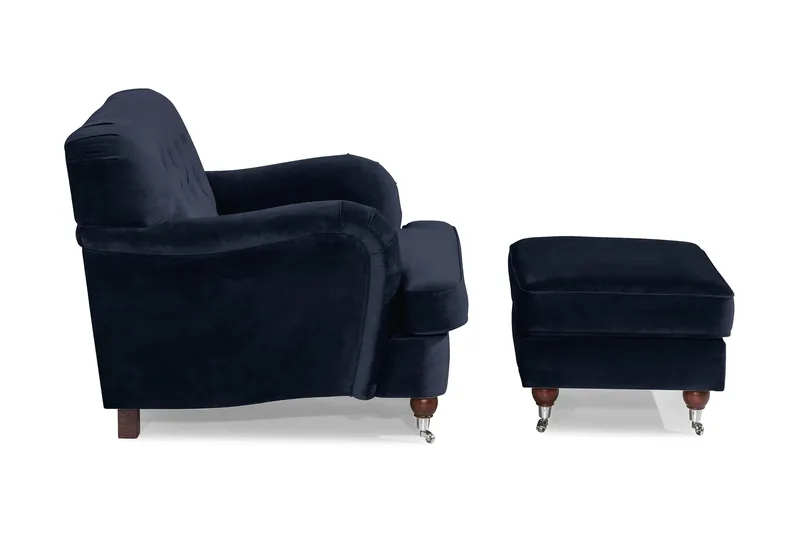 Howard Riviera Fåtölj med Fotpall - Midnattsblå - Möbler - Stolar & fåtöljer - Fåtölj - Howard fåtölj