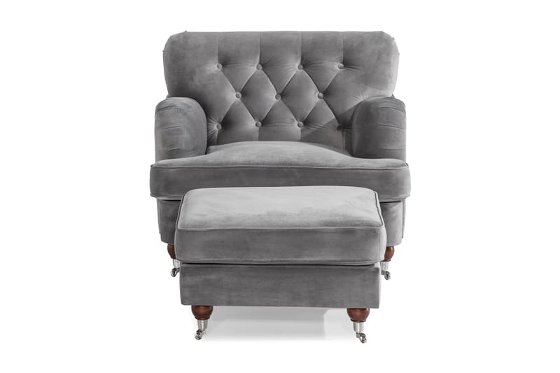 Howard Riviera Fåtölj med Fotpall - Silvergrå - Möbler - Stolar & fåtöljer - Fåtölj - Howard fåtölj