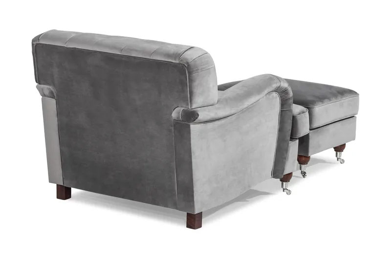 Howard Riviera Fåtölj med Fotpall - Silvergrå - Möbler - Stolar & fåtöljer - Fåtölj - Howard fåtölj