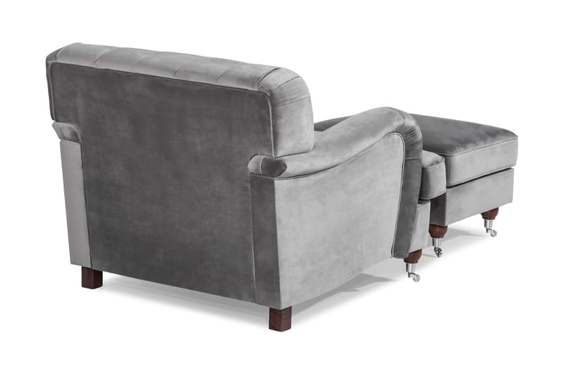 Howard Riviera Fåtölj med Fotpall - Silvergrå - Möbler - Stolar & fåtöljer - Fåtölj - Howard fåtölj