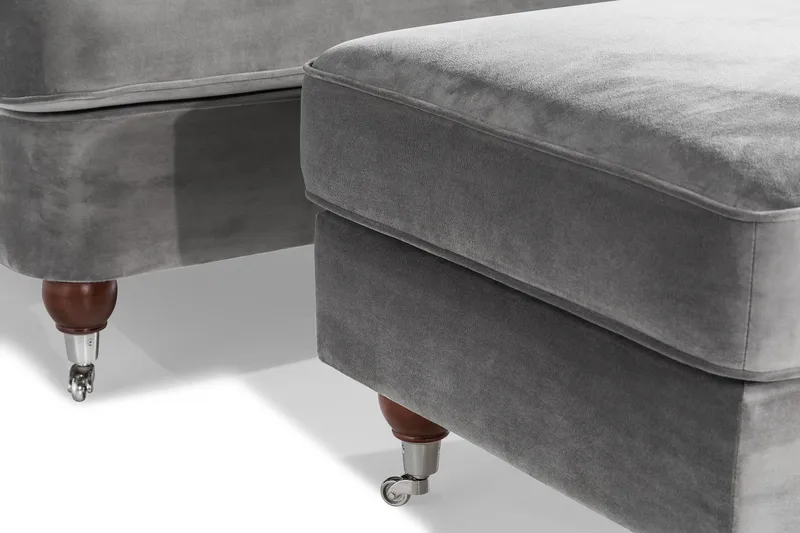 Howard Riviera Fåtölj med Fotpall - Silvergrå - Möbler - Stolar & fåtöljer - Fåtölj - Howard fåtölj