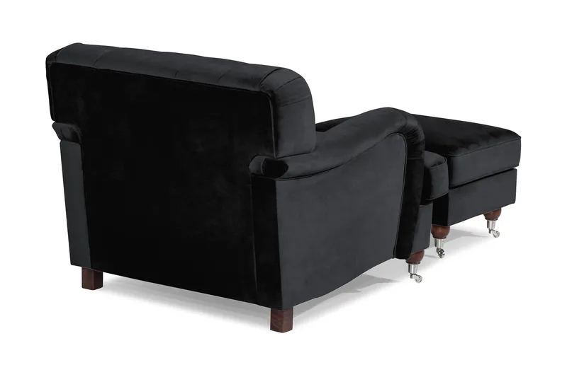 Howard Riviera Fåtölj med Fotpall - Svart - Möbler - Stolar & fåtöljer - Fåtölj - Howard fåtölj