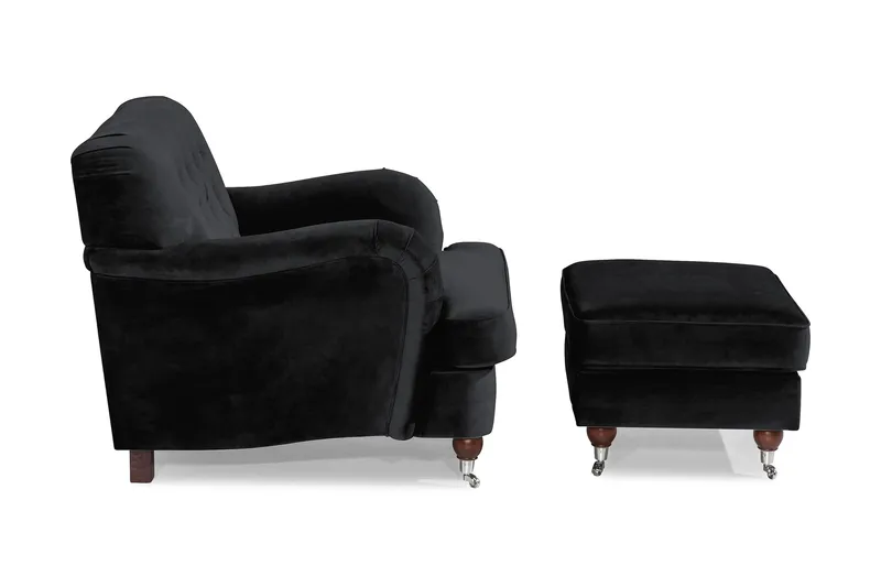 Howard Riviera Fåtölj med Fotpall - Svart - Möbler - Stolar & fåtöljer - Fåtölj - Howard fåtölj
