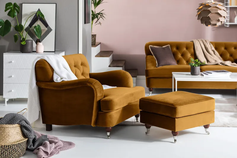 Howard Riviera Sammetsfåtölj - Amber - Möbler - Stolar & fåtöljer - Fåtölj - Howard fåtölj