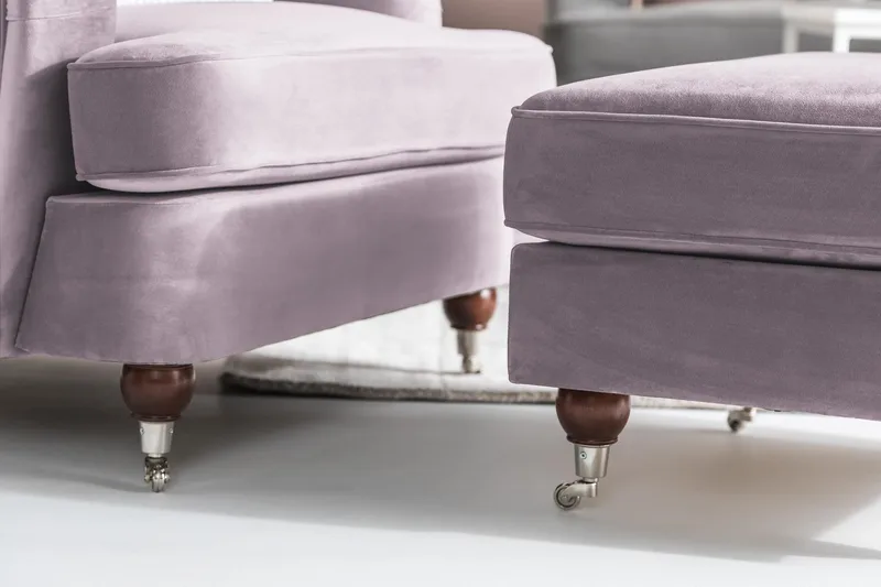 Howard Riviera Sammetsfåtölj - Lila - Möbler - Stolar & fåtöljer - Fåtölj - Howard fåtölj