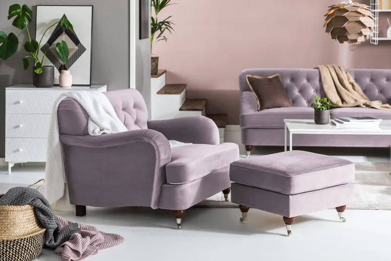 Howard Riviera Sammetsfåtölj - Lila - Möbler - Stolar & fåtöljer - Fåtölj - Howard fåtölj