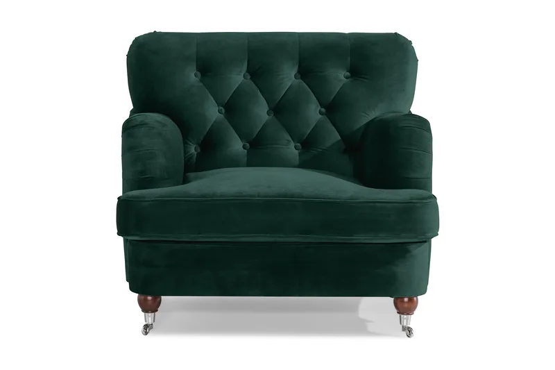 Howard Riviera Sammetsfåtölj - Mörkgrön - Möbler - Stolar & fåtöljer - Fåtölj - Howard fåtölj