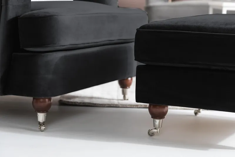 Howard Riviera Sammetsfåtölj - Svart - Möbler - Stolar & fåtöljer - Fåtölj - Howard fåtölj