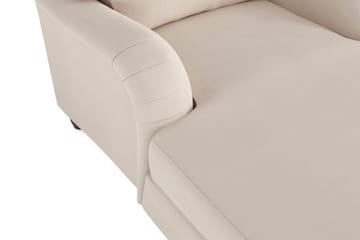 Howard Lyx Klassisk Schäslongsfåtölj med Hjul i Tyg - Beige - Möbler - Stolar & fåtöljer - Fåtölj