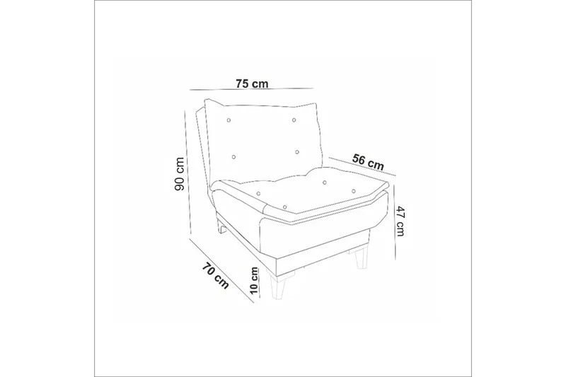 Hunterville Fåtölj - Antracit - Möbler - Stolar & fåtöljer - Fåtölj - Fåtölj utan armstöd