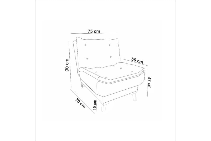 Hunterville Fåtölj - Mörkblå - Möbler - Stolar & fåtöljer - Fåtölj - Fåtölj utan armstöd