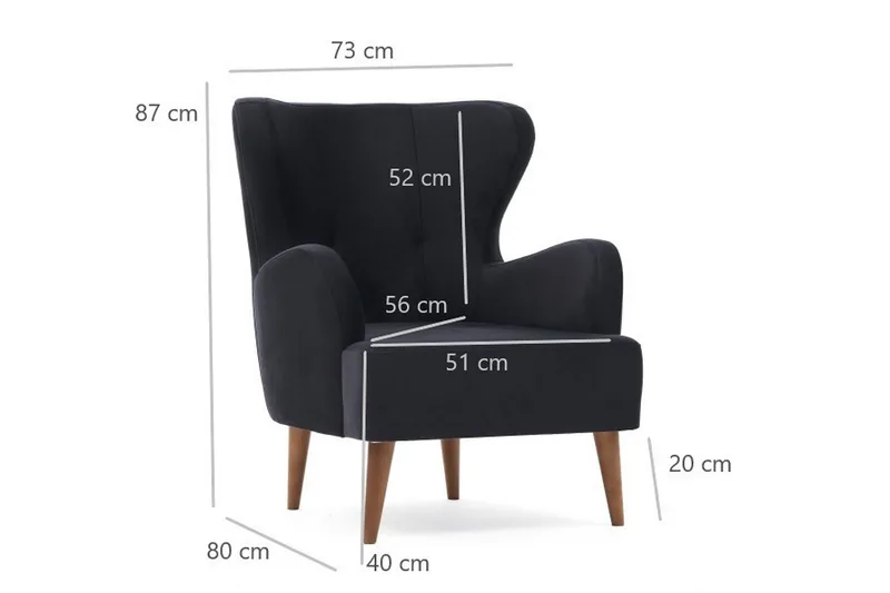 Idaburn Fåtölj - Antracit - Möbler - Stolar & fåtöljer - Fåtölj